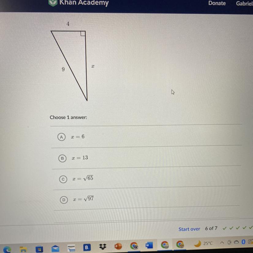 Find The Value Of X In The Triangle Shown Below