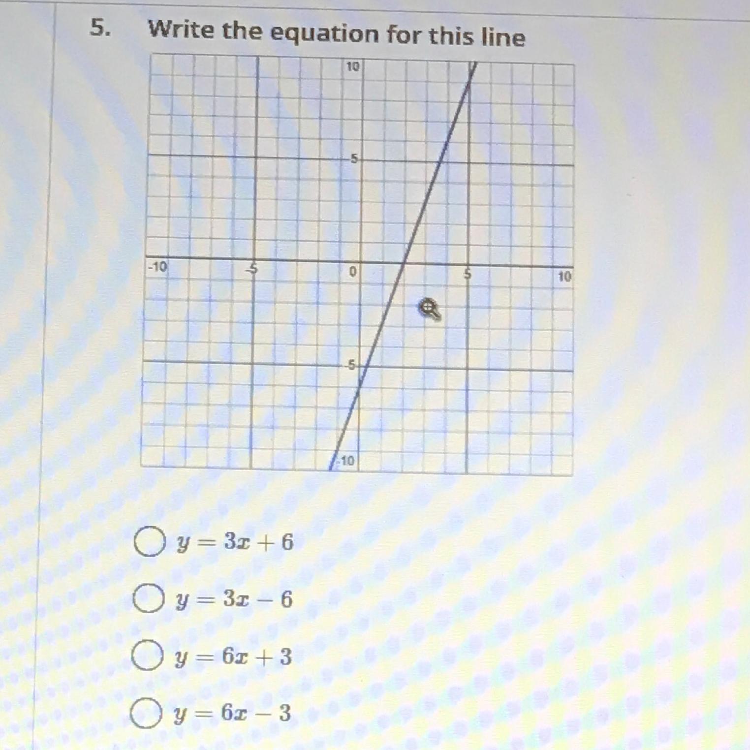 5.Write The Equation For This Line