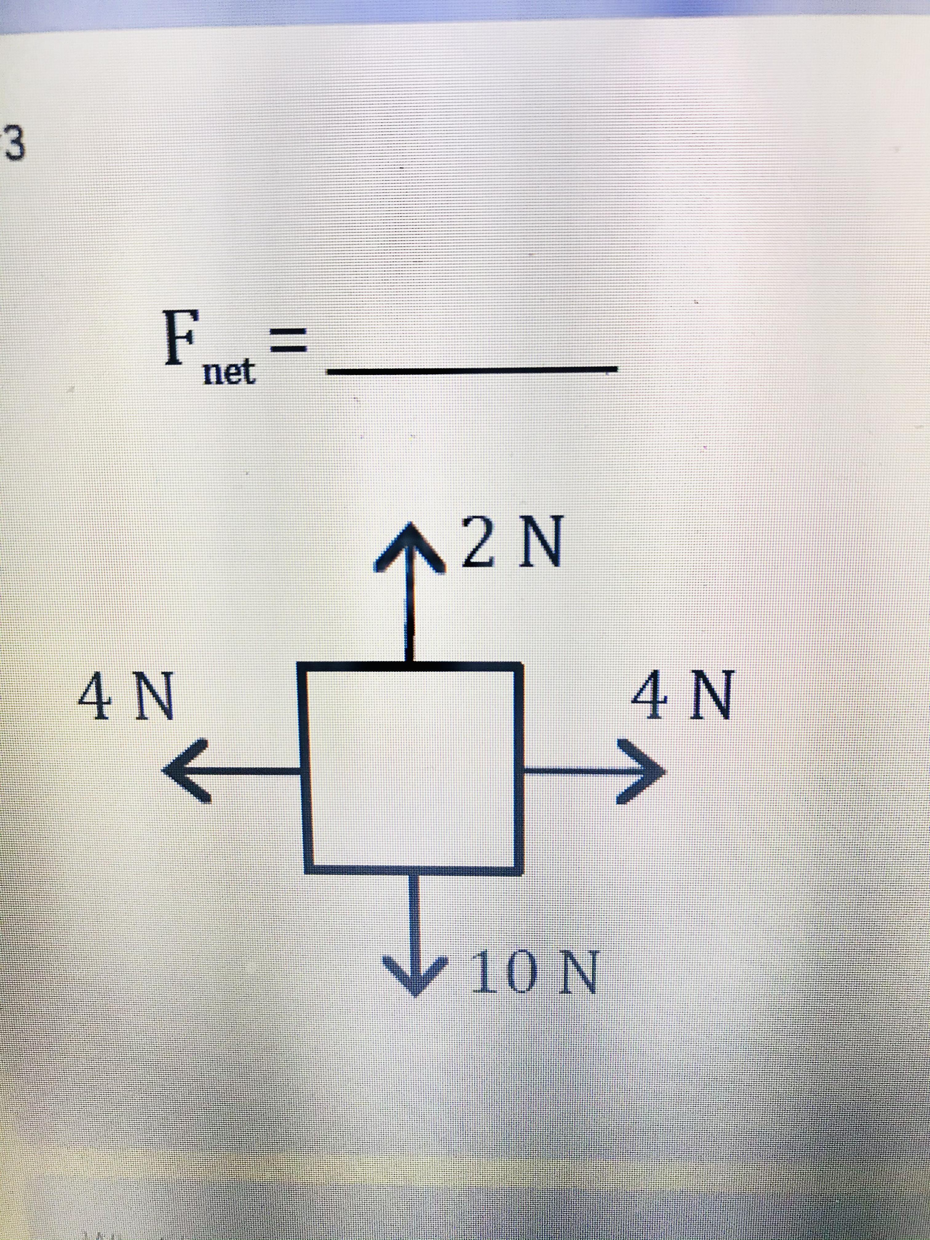 I WILL MARK YOU AS BRAINLIEST IF RIGHT What Is The Magnitude Of The Net Force Acting On This Object?