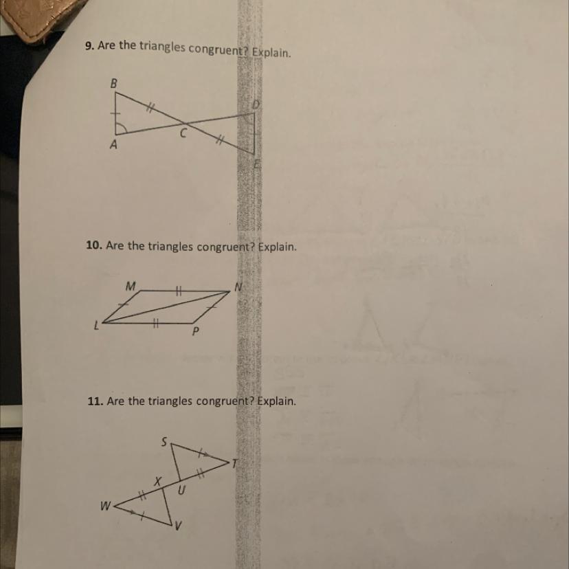 Are The Triangle Congruent? Explain