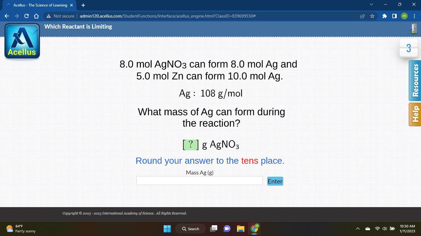 Please Help Chemistry