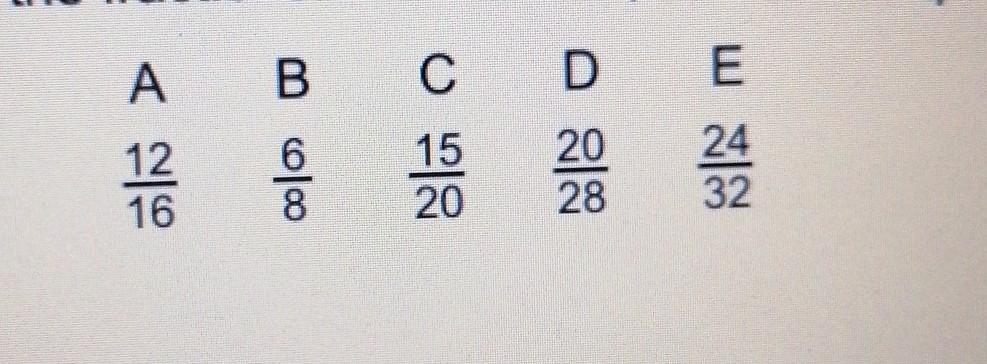 Which Of These Fractions Below Are Equivalent To 3/4? Please? Help