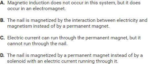 A Permanent Magnet Picks Up An Iron Nail, Magnetizing The Nail. How Is This System Different From An