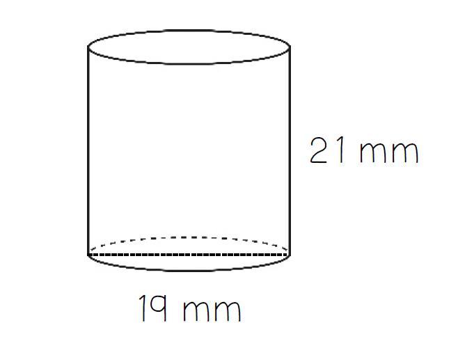No Link /pic Just Type Pls.What Is The Height Of The Cylinder?A: 19 MmB: 21 MmC: 9.5 MmD: None Of The
