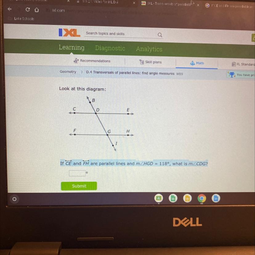 If Ce And Fh Are Parallel Line And Mhgd = 118 What Is MCDG