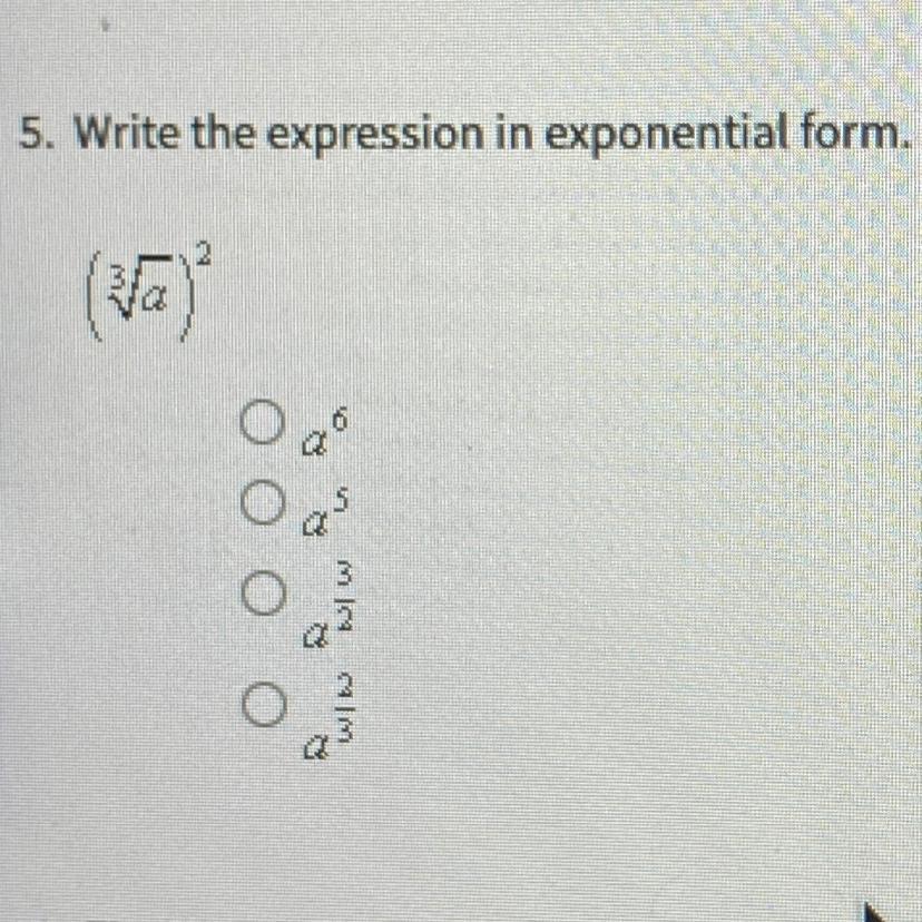 Write The Expression In Exponential Form(3a)^2