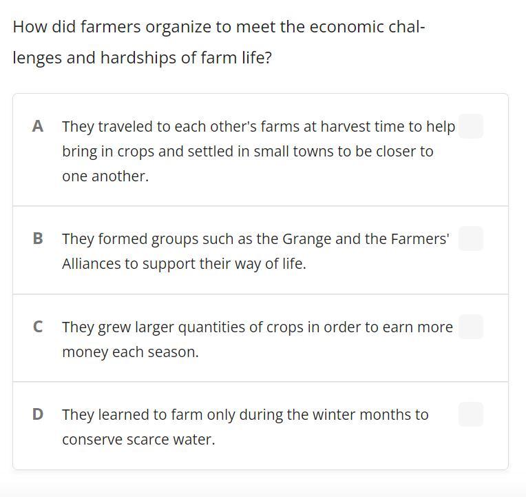 How Did Farmers Organize To Meet The Economic Challenges And Hardships Of Farm Life?