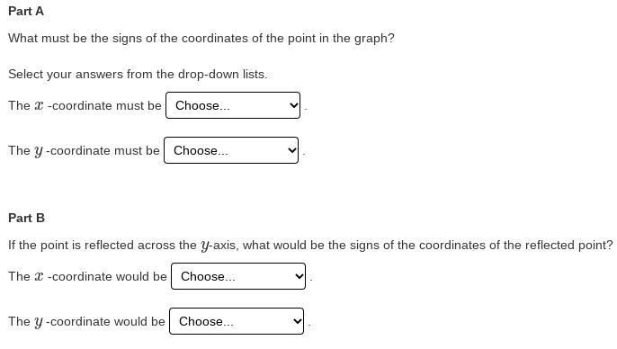 For Part A And B, The Options Are Positive And Negative.