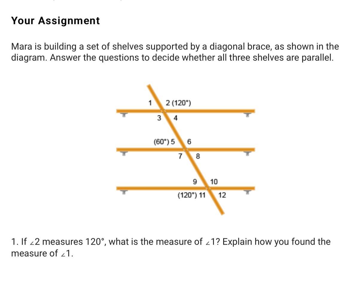 1. If 2 Measures 120, What Is The Measure Of 1? Explain How You Found The Measure Of 1.2. Think Of The