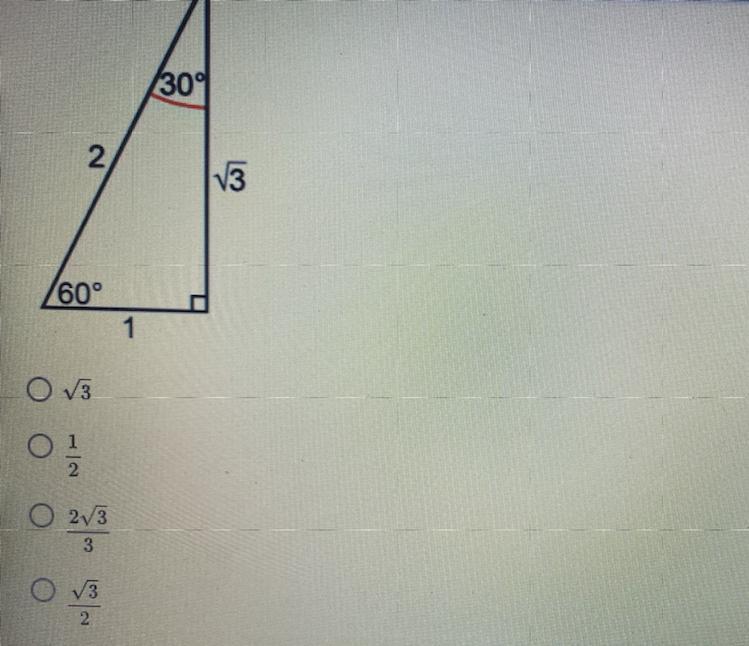 Use A 30 - 60 - 90 Triangle To Find The Tangent Of 60 Degrees
