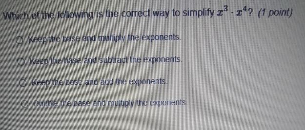Which Of The Following Is The Correct Way To Simplify
