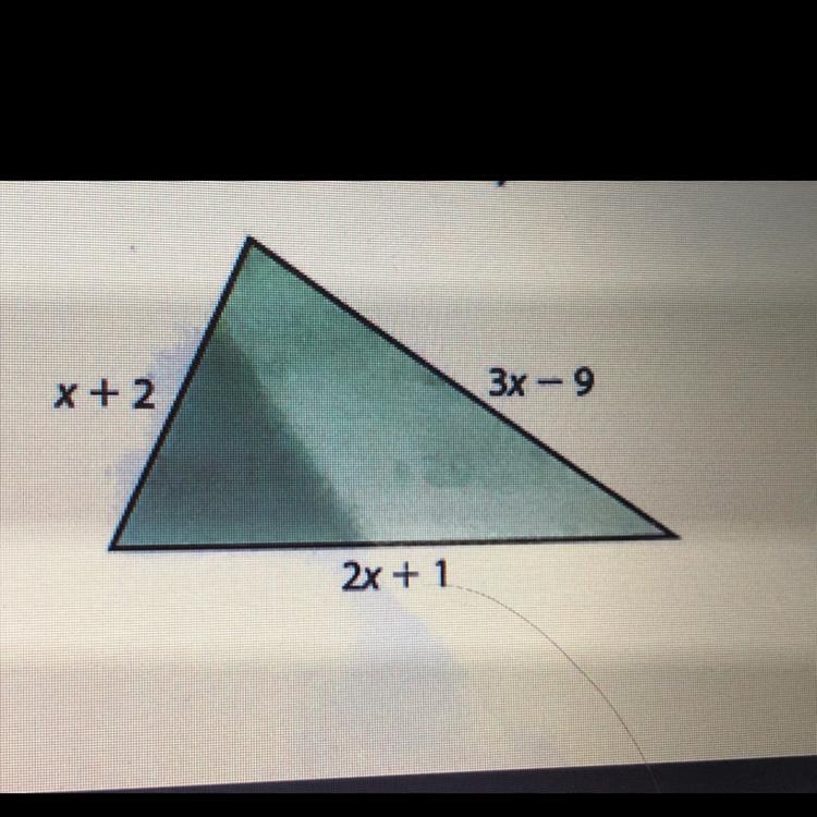 18. The Perimeter Of The Given Triangle Is 36 Cm.Find The Value Of X.