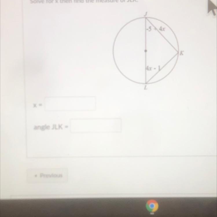 Q8 Find The Missing Angle X And Measurement Of JLK