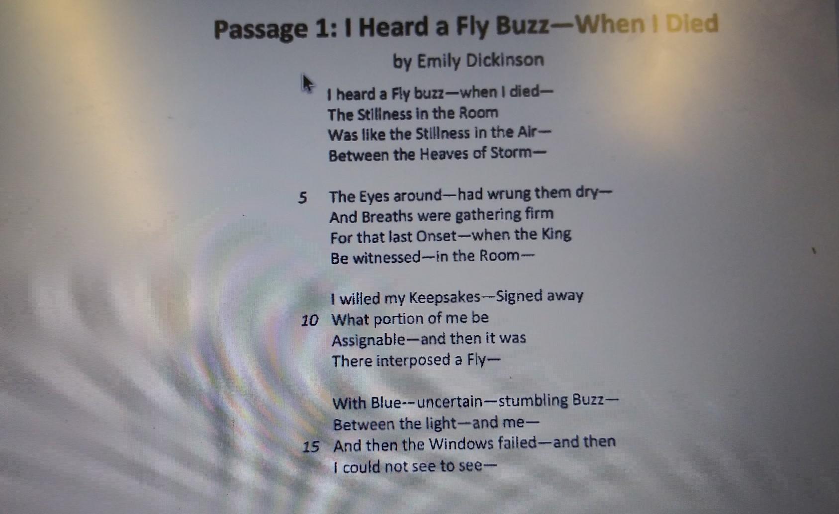 What Is The Theme Of Passage 1? A) Death Is InevitableB) The Process Of Death Is FrighteningC) One Can