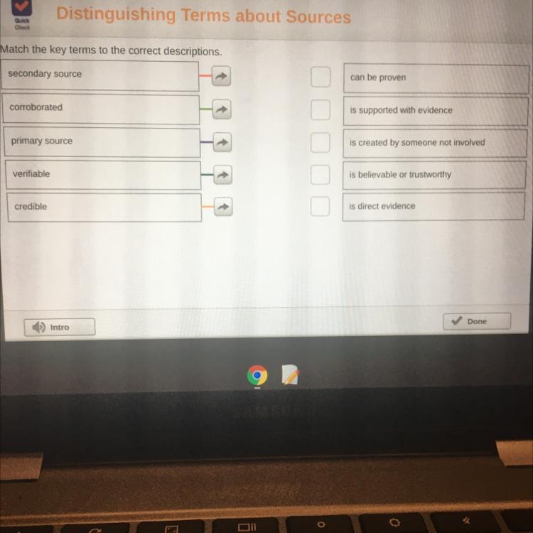 Match The Key Terms To The Correct Descriptions.