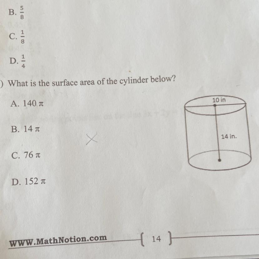 Surface Area Question: