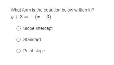 What Form Is The Equation Below Written In?