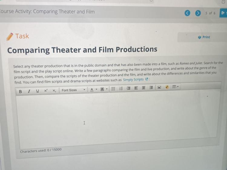 Select Any Theater Production That Is In The Public Domain And That Has Also Been Made Into A Film, Such