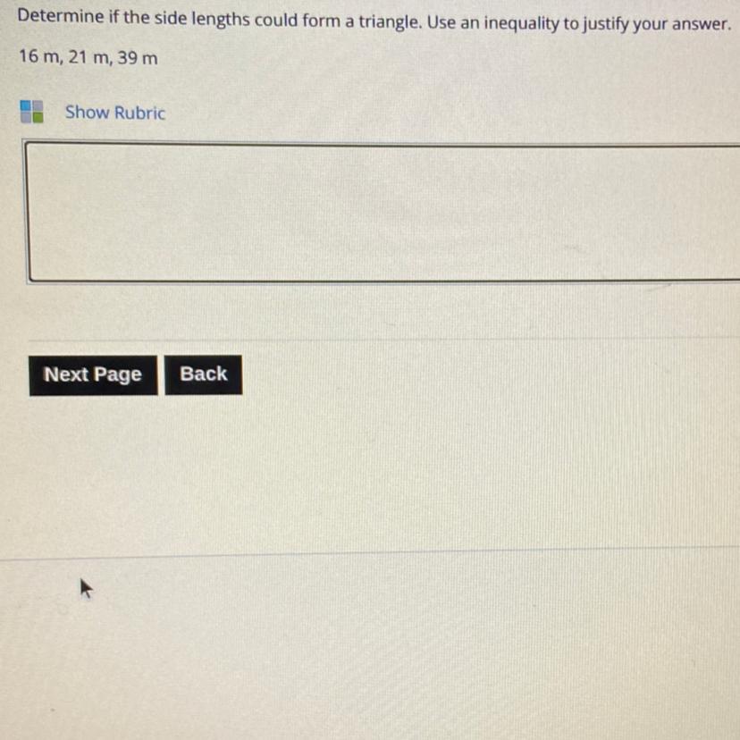 Determine If The Side Lengths Could Form A Triangle. Use An Inequality To Justify Your Answer.16 M, 21