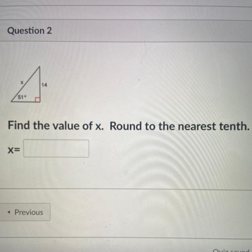 1451Find The Value Of X. Round To The Nearest Tenth.x=