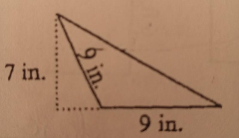 7 In. 6in. 9 In. It's The Formula Of A Triangle 