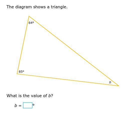 The Diagram Shows A Triangle.What Is The Value Of B?