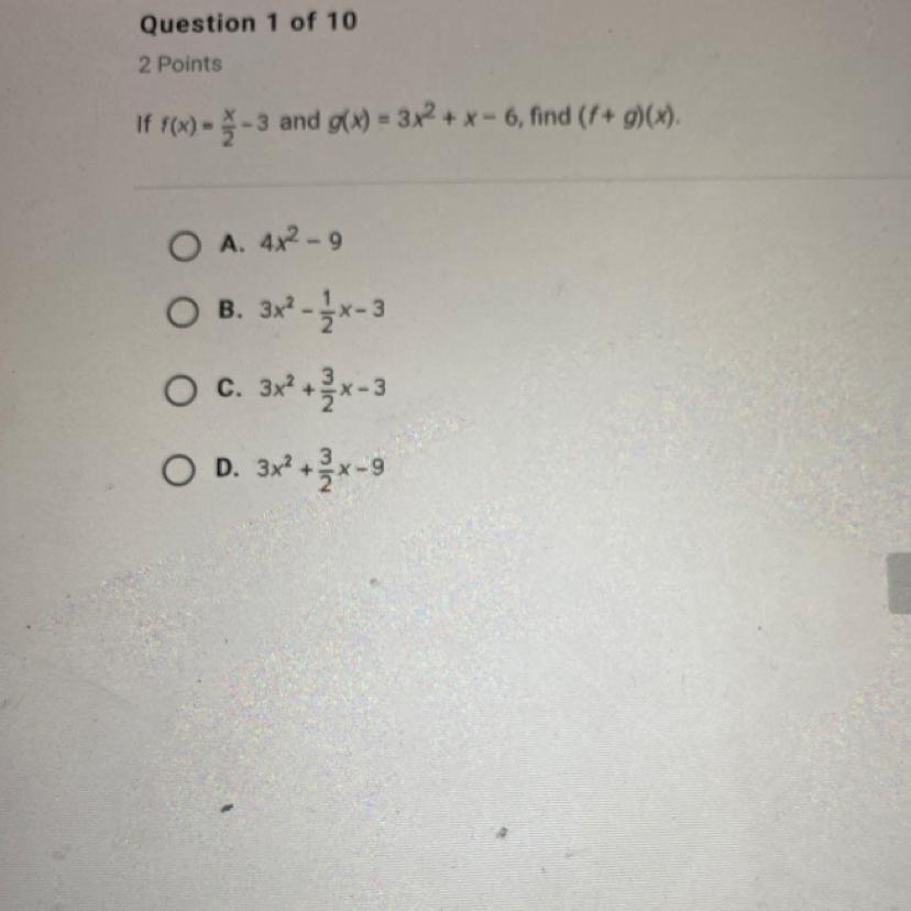 Question One Out Of 10 Two Points