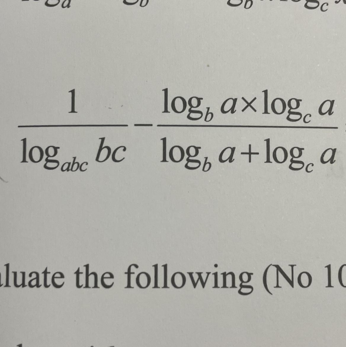 Answer Is 1, I Just Need The Working. Thank You