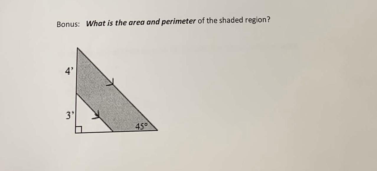What Is The Area Of The Shaded Perimeter?
