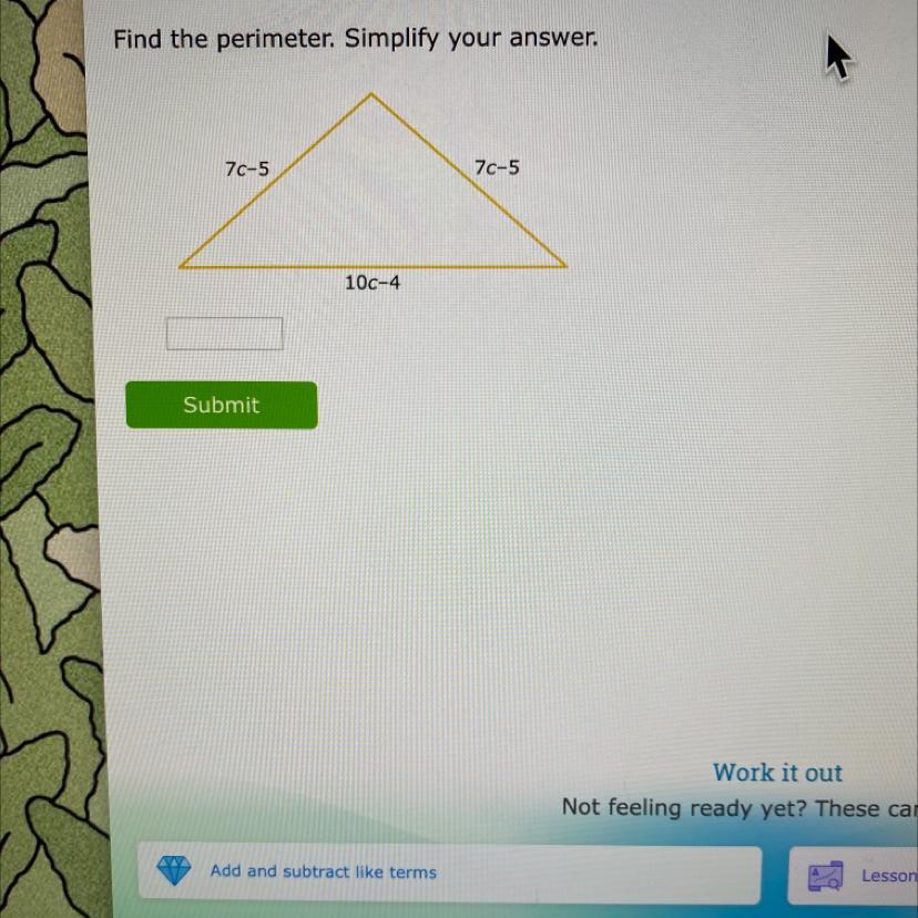 Find The Perimeter. Simplify Your Answer.