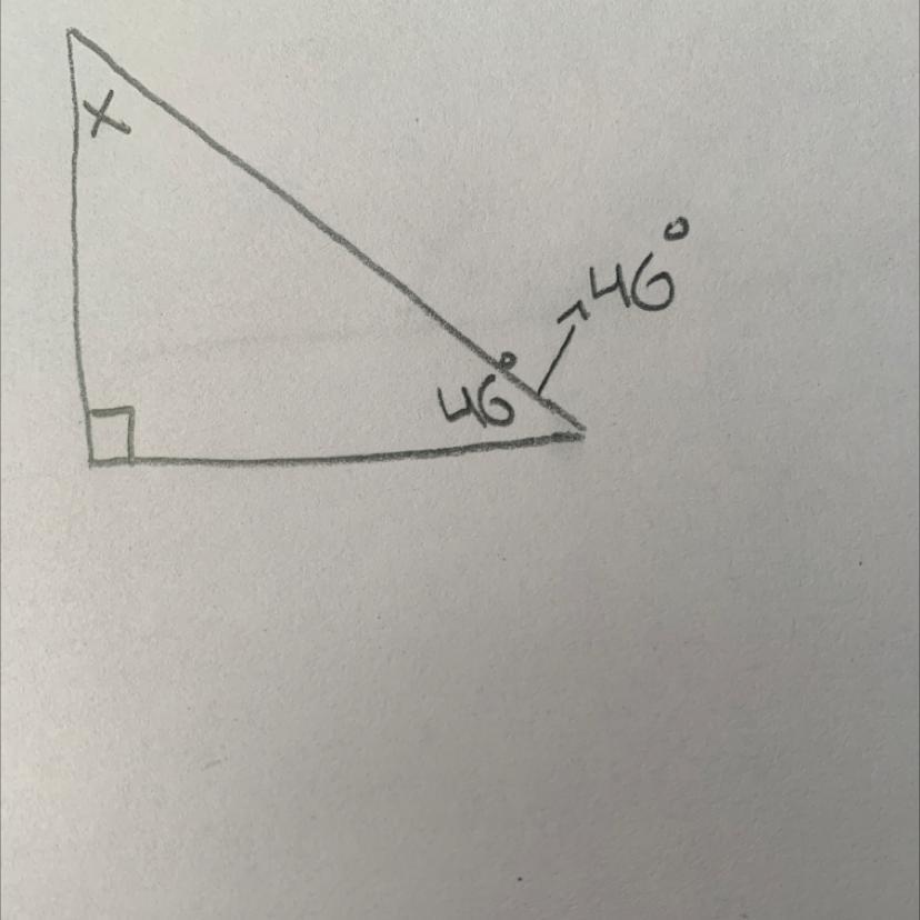 I Need To Find The Missing Angle For This Triangle 