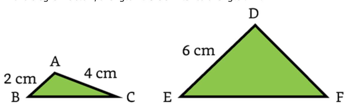 In The Diagram Below, Triangle ABC Is Similar To Triangle DEF.What Is The Length Of DF?
