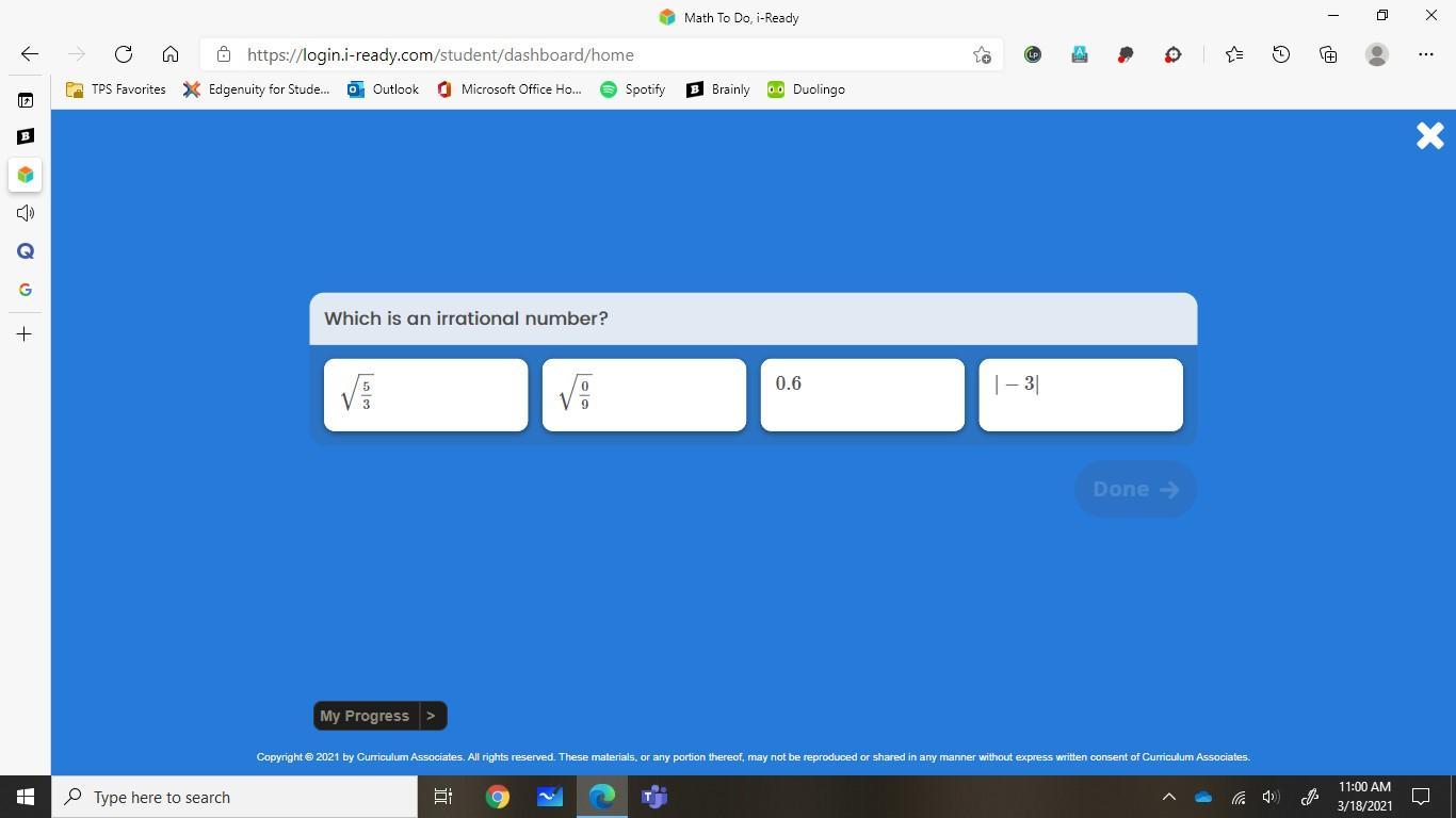 WHICH IS AN IRRATIONAL NUMBER?BRAINLYIST!!