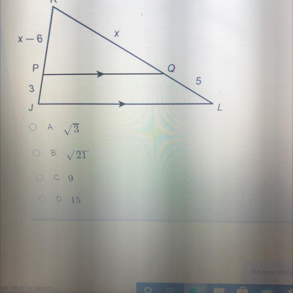 What Is The Value Of X?KX-6QP5)LJ