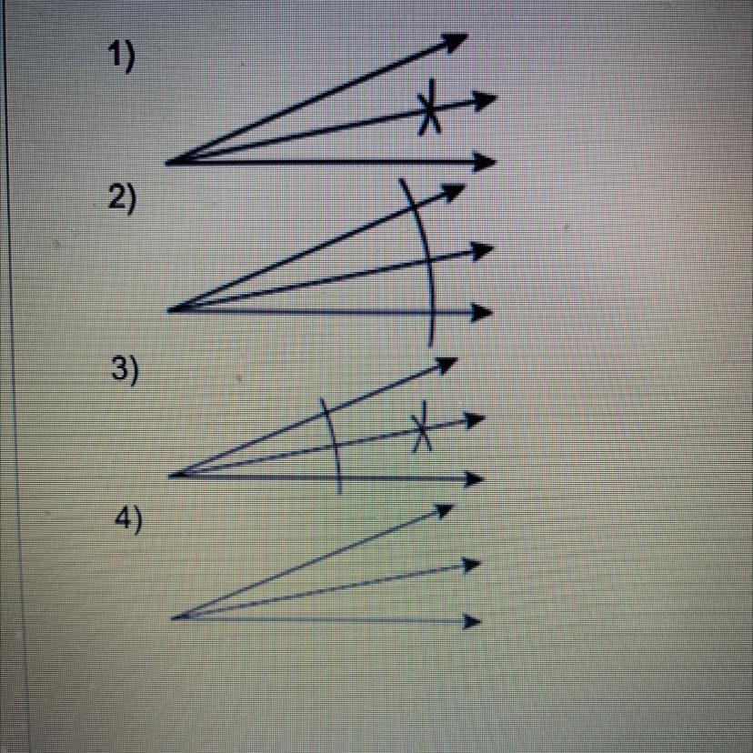 Which Illustration Shows The Correct Construction Of An Angle Bisector?