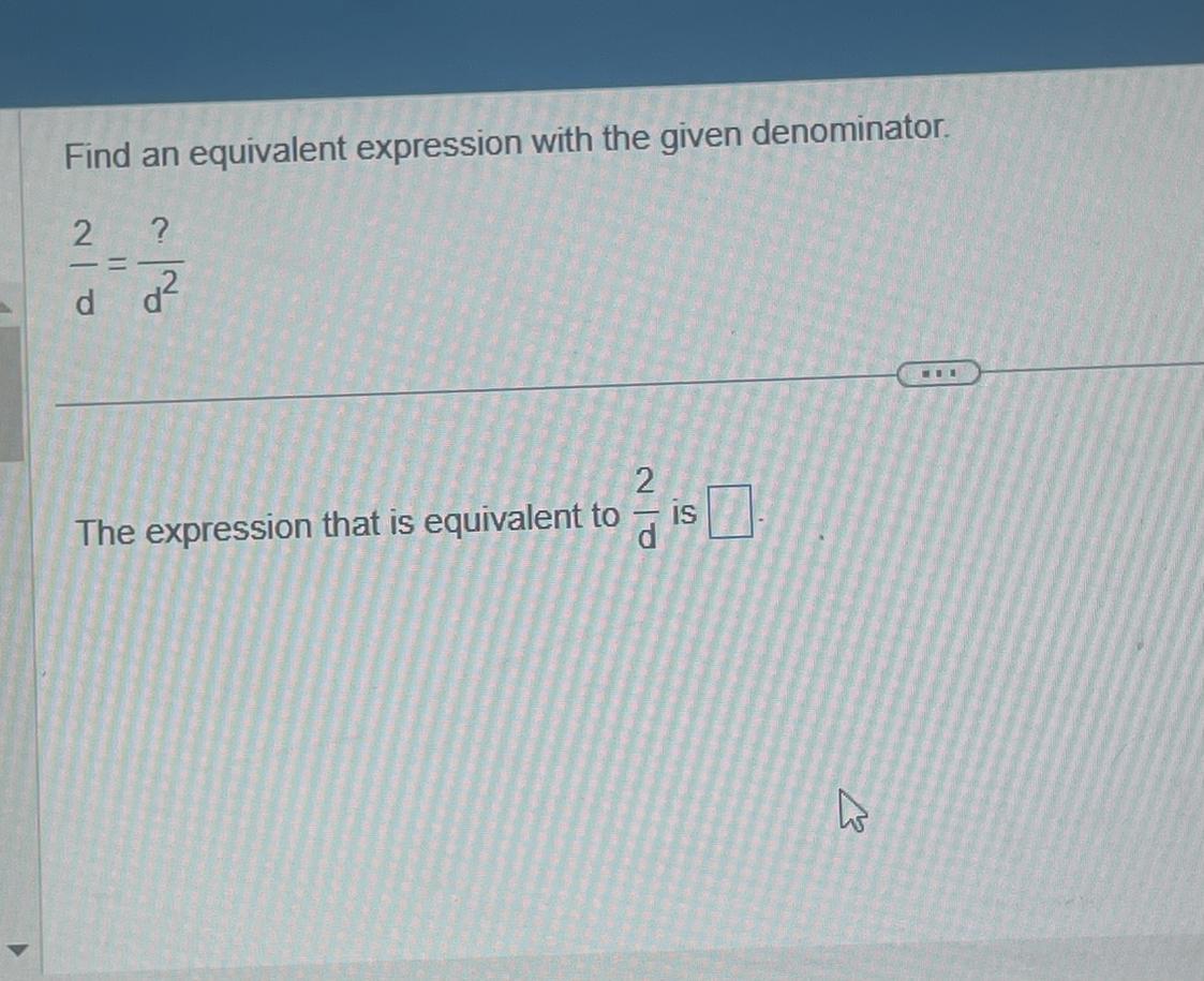 The Express That Is Equivalent Is?