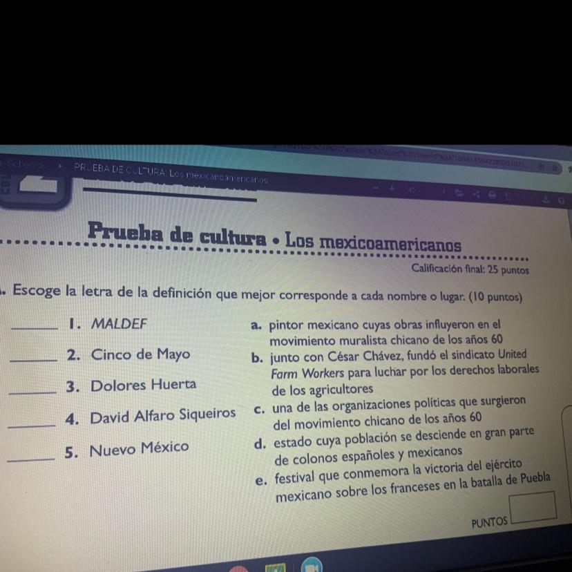 Help!! I Need Help For Spanish Its Due Today