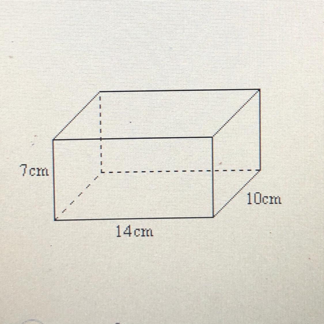 Find The Surface Area Of The Solid Shown Or Described. If Necessary, Round To The Nearest Tenth7cm10cm14