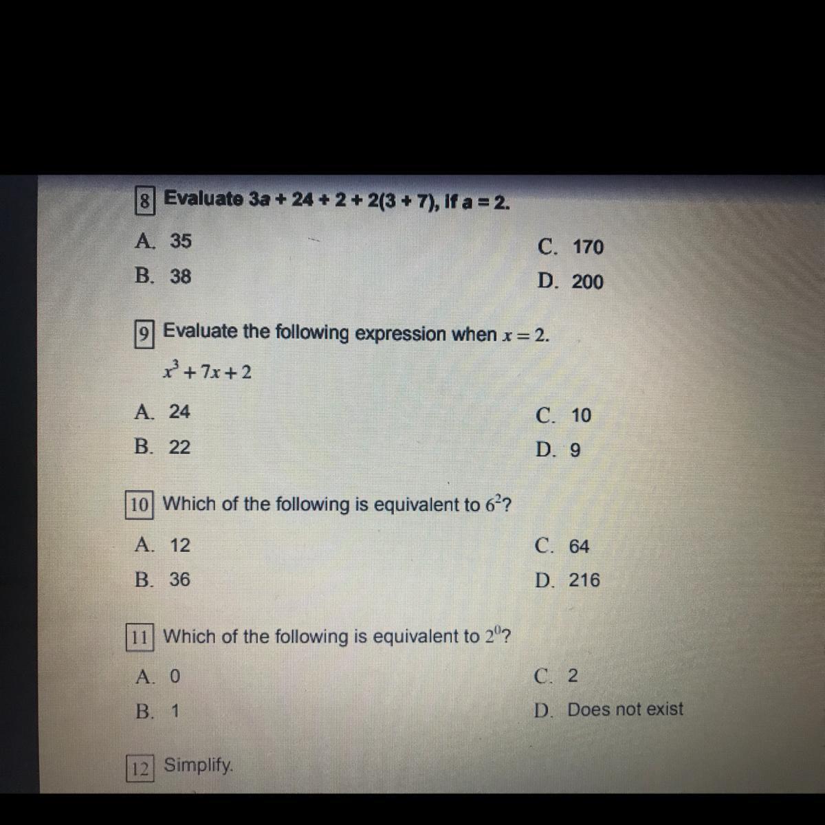 Can Yall Help Me On Question Nine?!