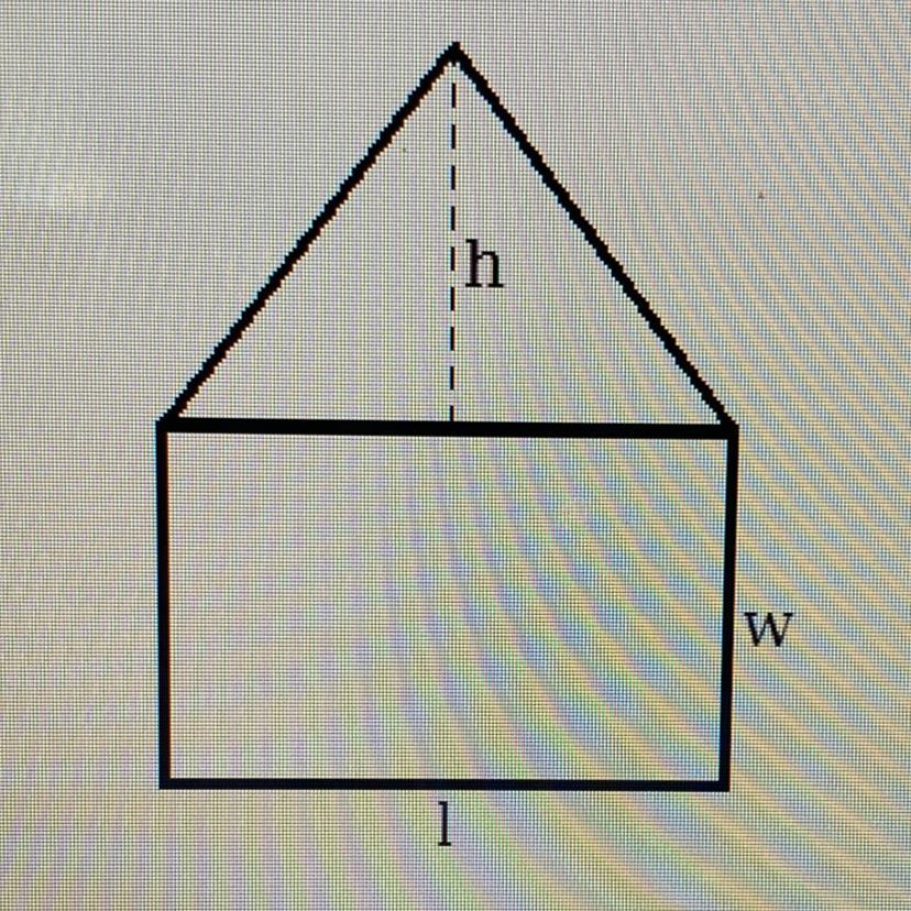 If H= 19 Inches, L= 27 Inches, And W= 16 Inches, What Is The Area Of The Figure Shown Above? A. 299.5
