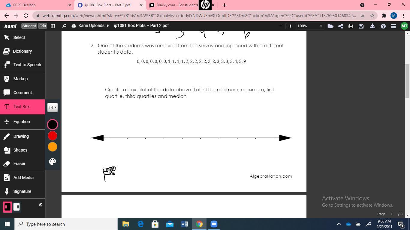 One Of The Students Was Removed From The Survey And Replaced With A Different Students Data.