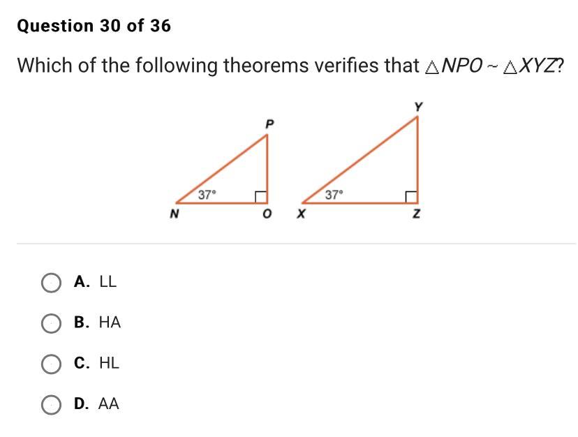 HELP ASAP. BRAINLIST IF YOU ANSWERED IT RIGHTWhich Of The Following Theorems Verifies That NPO-XYZ