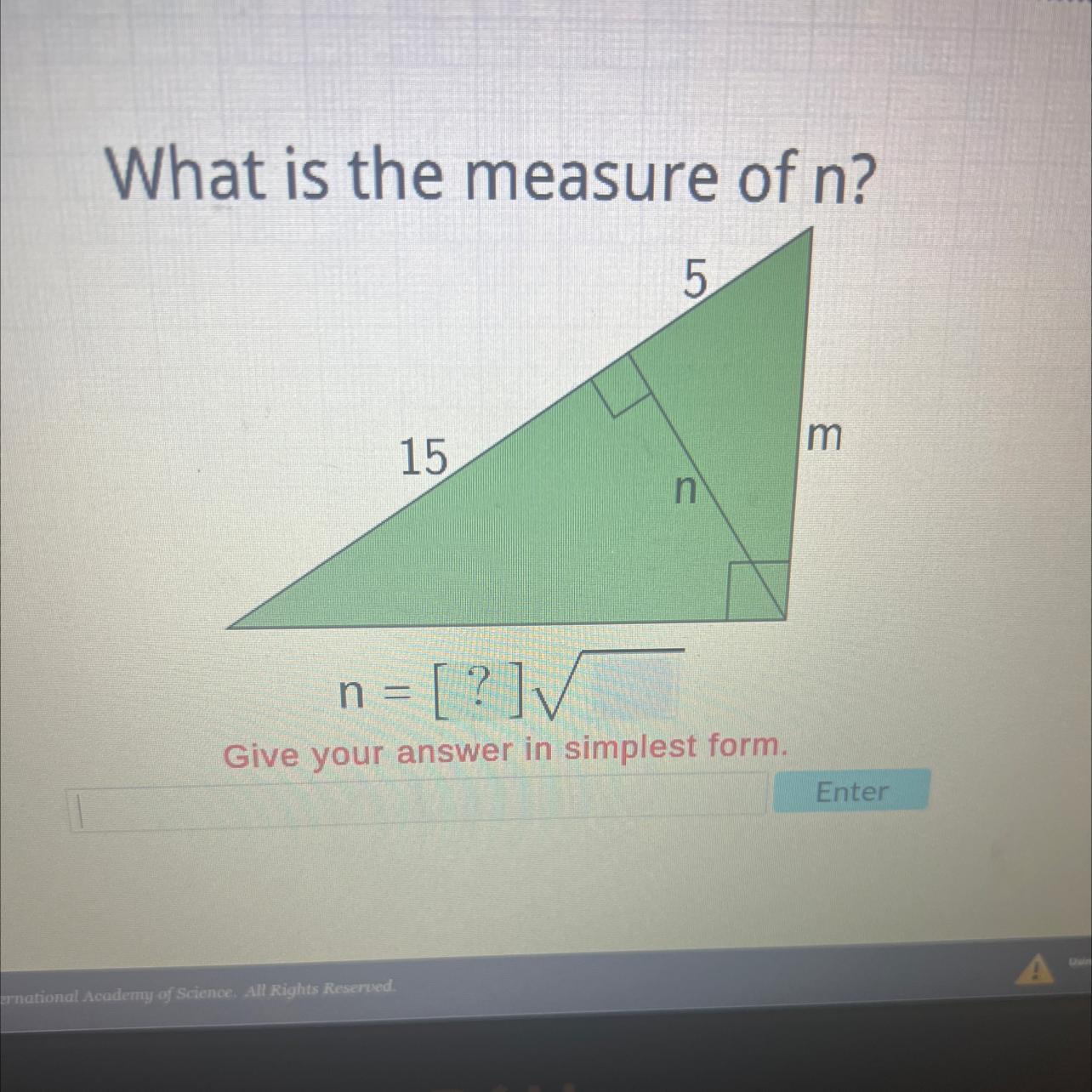 What Is The Measure Of N?515mn= [?l