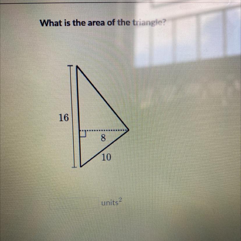 What Is The Area Of The Triangle?16810