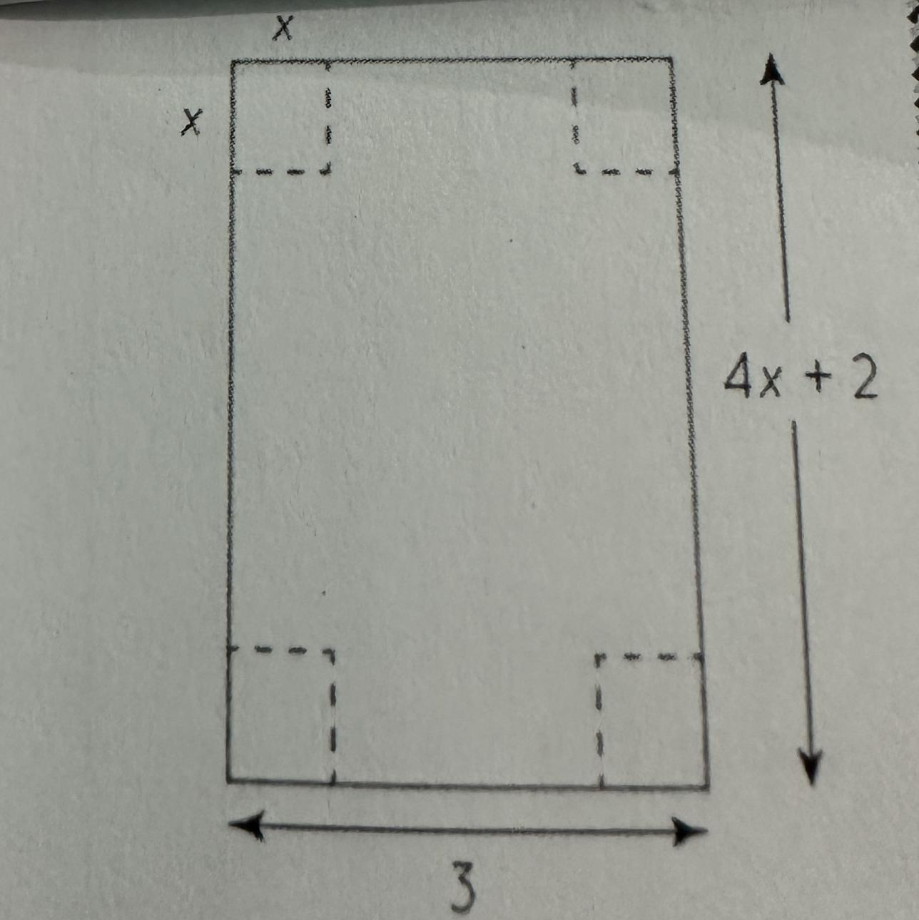5. Jay Cuts Identical Squares From The Corners Of Arectangular Sheet Of Paper As Shown In The Adjoiningfigure.