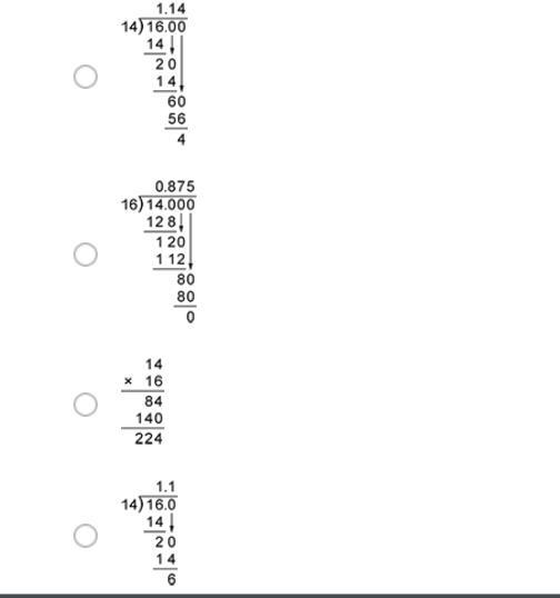 Which Calculation Shows How To Convert To A Decimal?