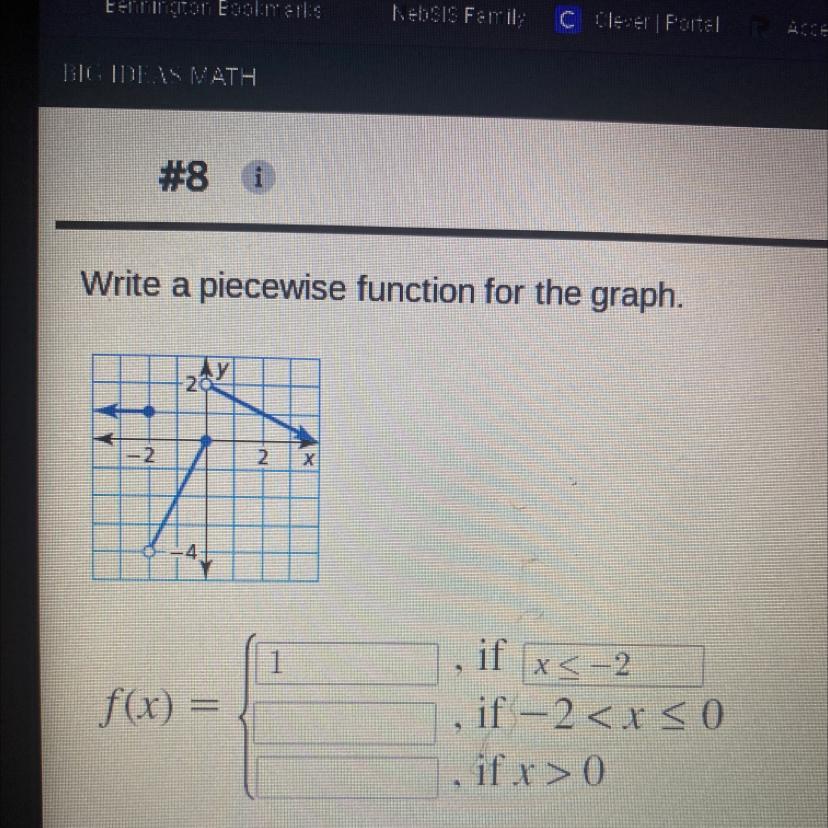 Write A Piecewise Function For The Graph.