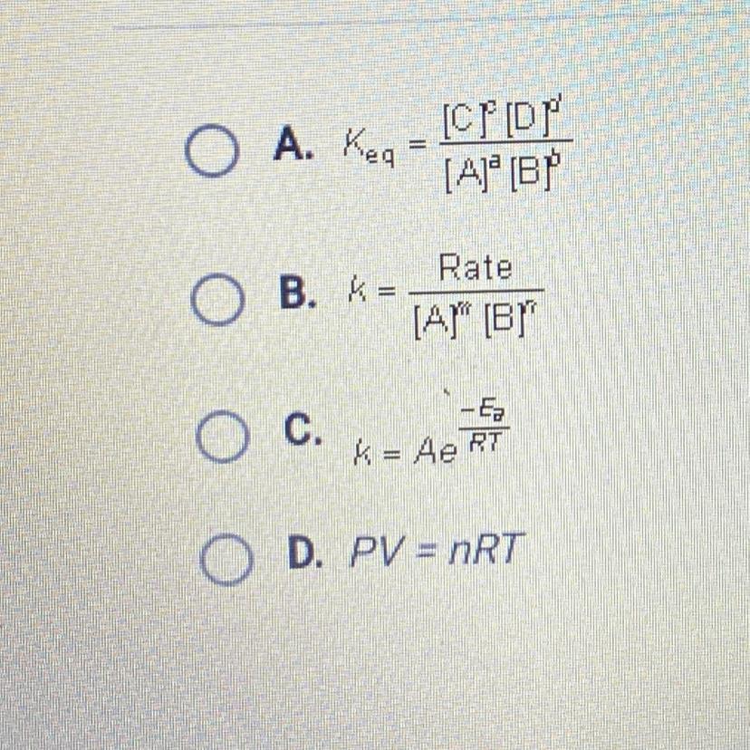 Which Equation Would Be Used To Calculate The Rate Constant From Initialconcentrations?