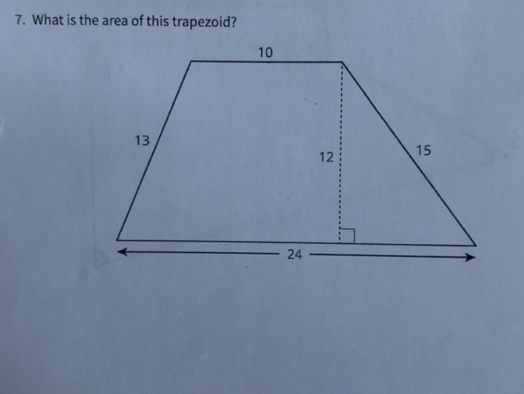 7. What Is The Area Of This Trapezoid?