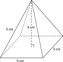 What Is The Volume Of The Square-based Pyramid Shown Below?A. 24 Cm3B. 12 Cm3C. 9 Cm3D. 36 Cm3
